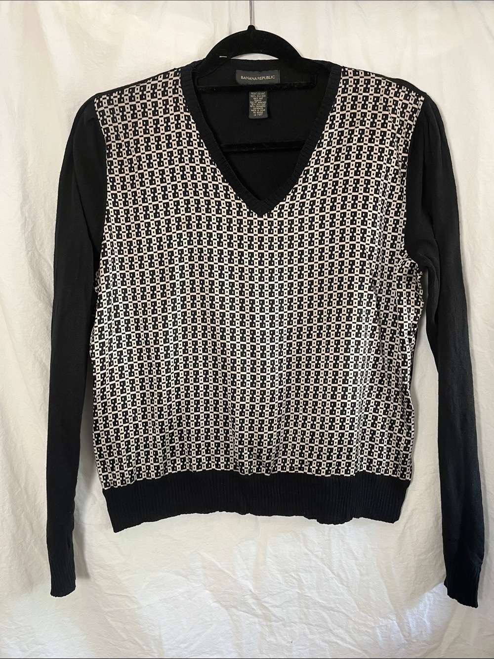 Banana Republic Silk Cashmere V-Neck Sweater Size XL